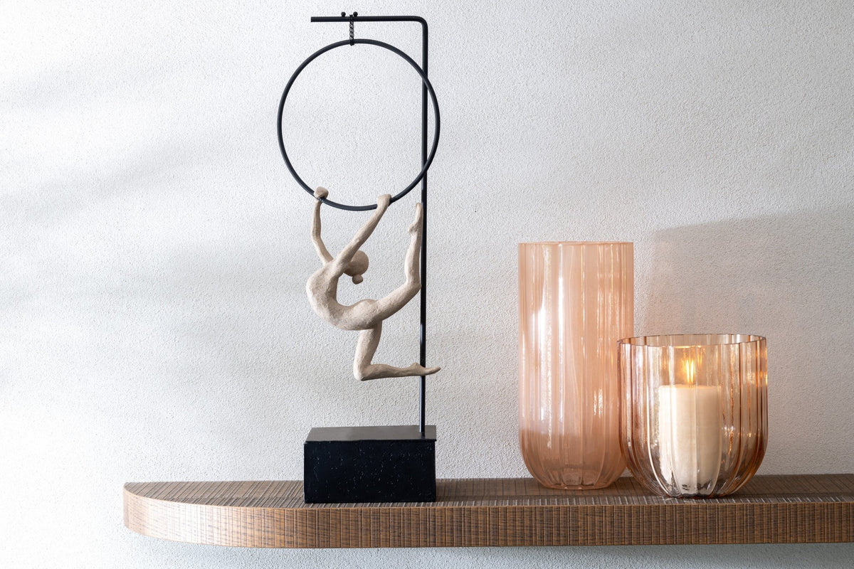 J-Line Gymnaste Hoepel Alpha Resin Beige/Zwart