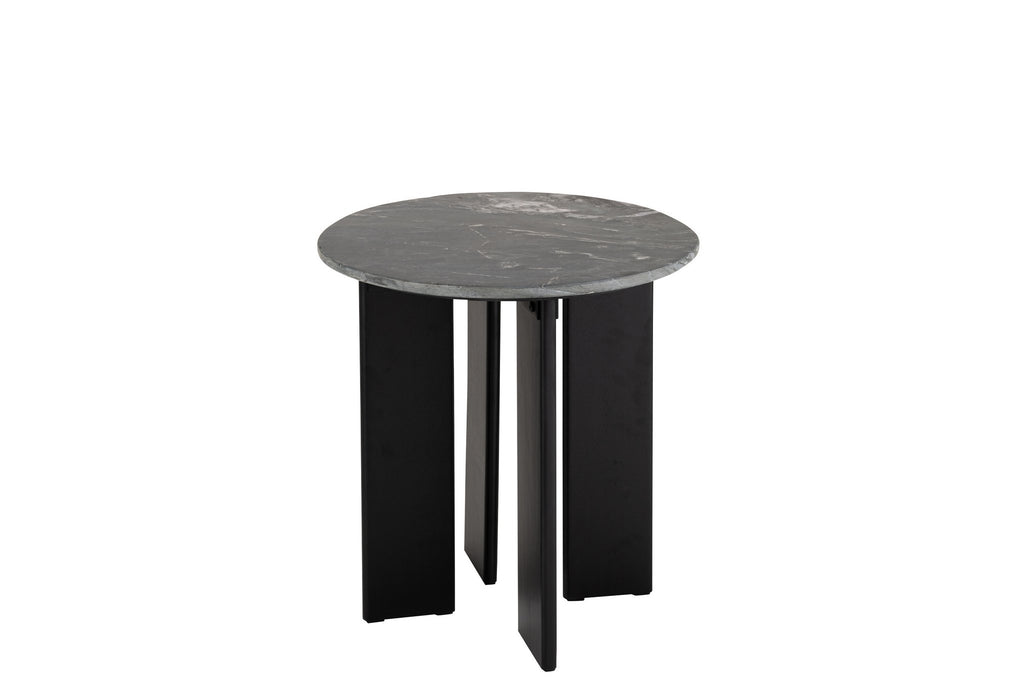 J-Line bijzettafel Mathilde Marmer - steen - zwart