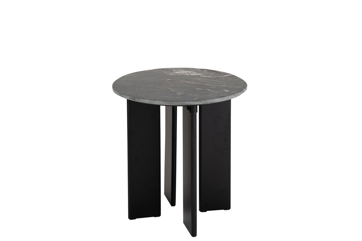 J-Line bijzettafel Mathilde Marmer - steen - zwart