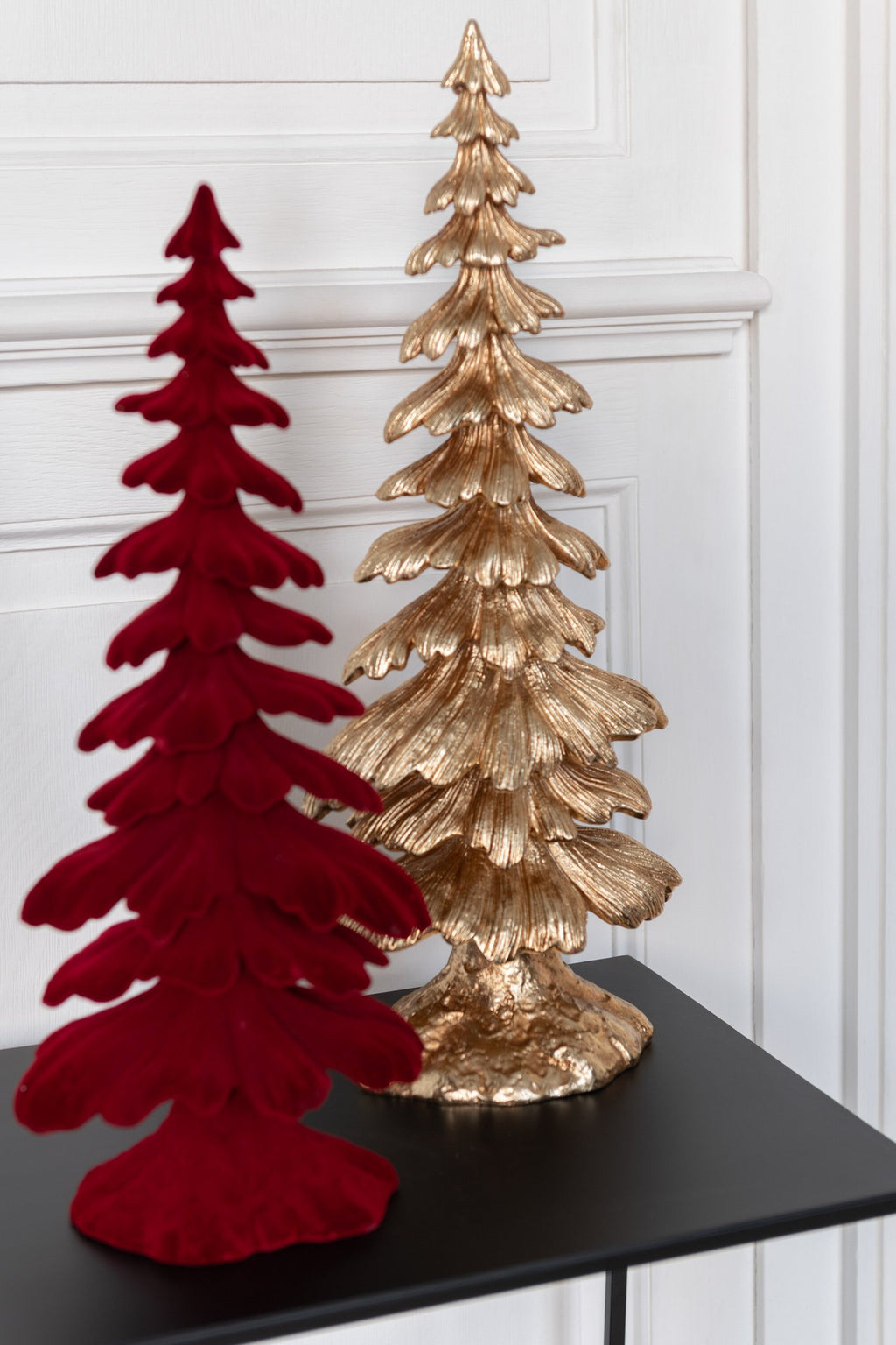 J-Line decoratie Denneboom - polyresin - goud - large