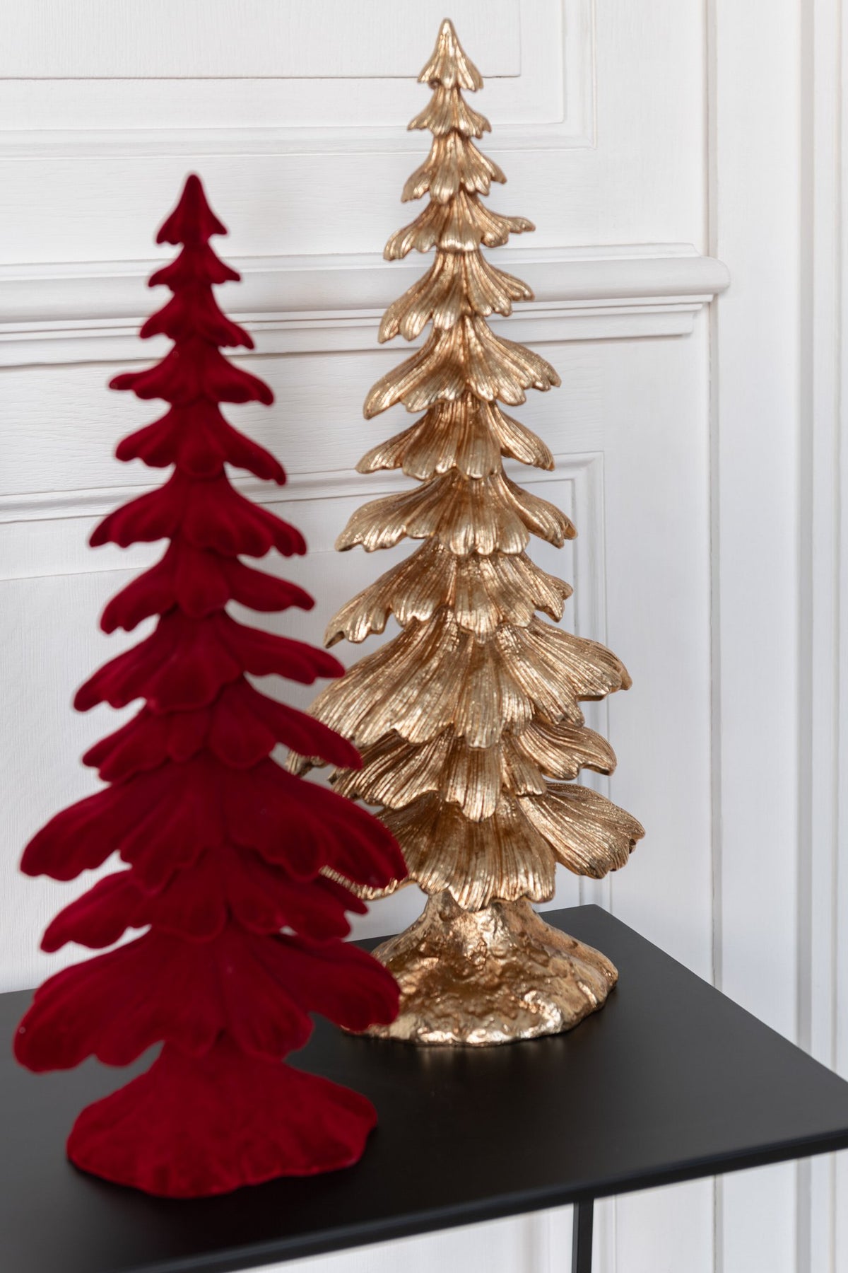 J-Line decoratie Denneboom - polyresin - goud - large