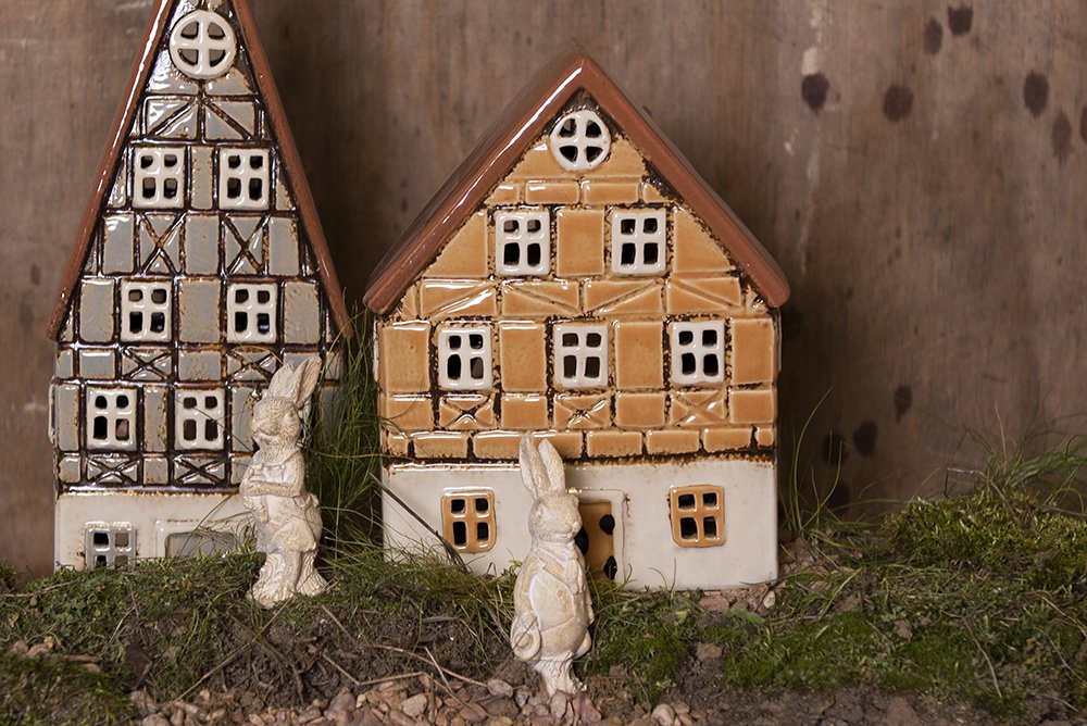Beeld Konijn 11 cm Wit Kunststof
