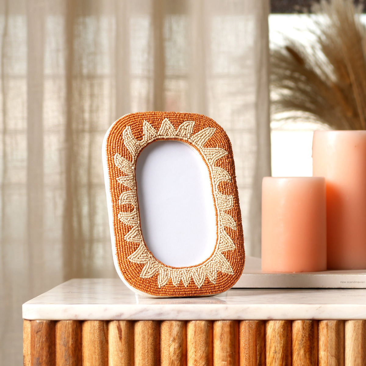 Fotolijst - Terracotta Sunburst kralen - 4×6 inch