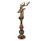 Decoratie Beeld Hert 14x17x49 cm Goudkleurig Kunststof