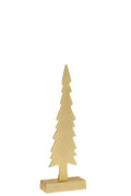 J-Line decoratie Kerstboom - aluminium - goud - S