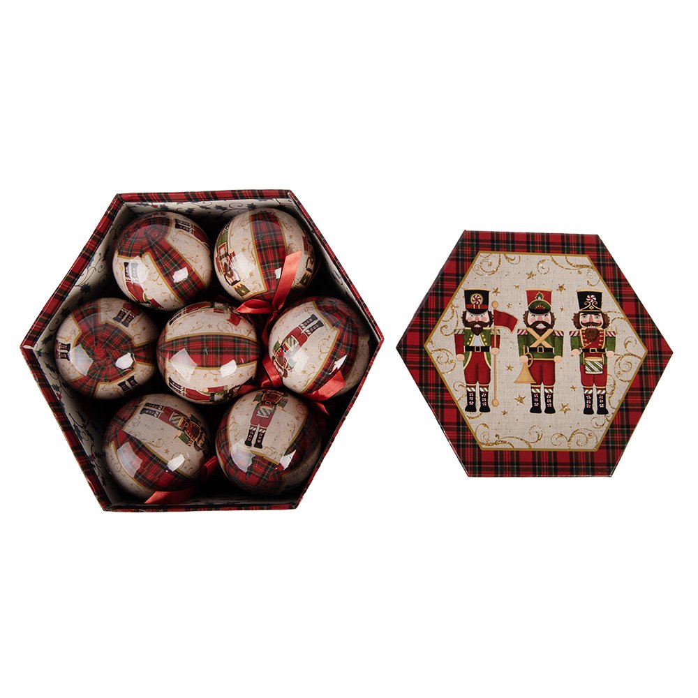 Kerstbal Set van 14 8x8x8 cm Beige Kunststof