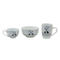 Kop en Schotel 220 ml Wit Zwart Porselein Harten Vogels Servies