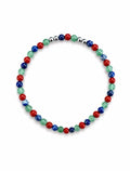 Dames armband Lapis Lazuli, Aventurijn en rode Jaspis 4 mm