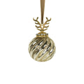 Decoratie bal gewei goud 8cm