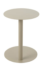 J-Line Bijzettafel Rond Metaal Beige