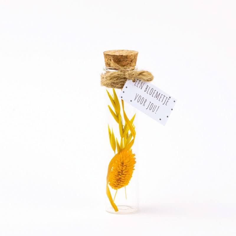 Droogbloem boeket yellow 11cm