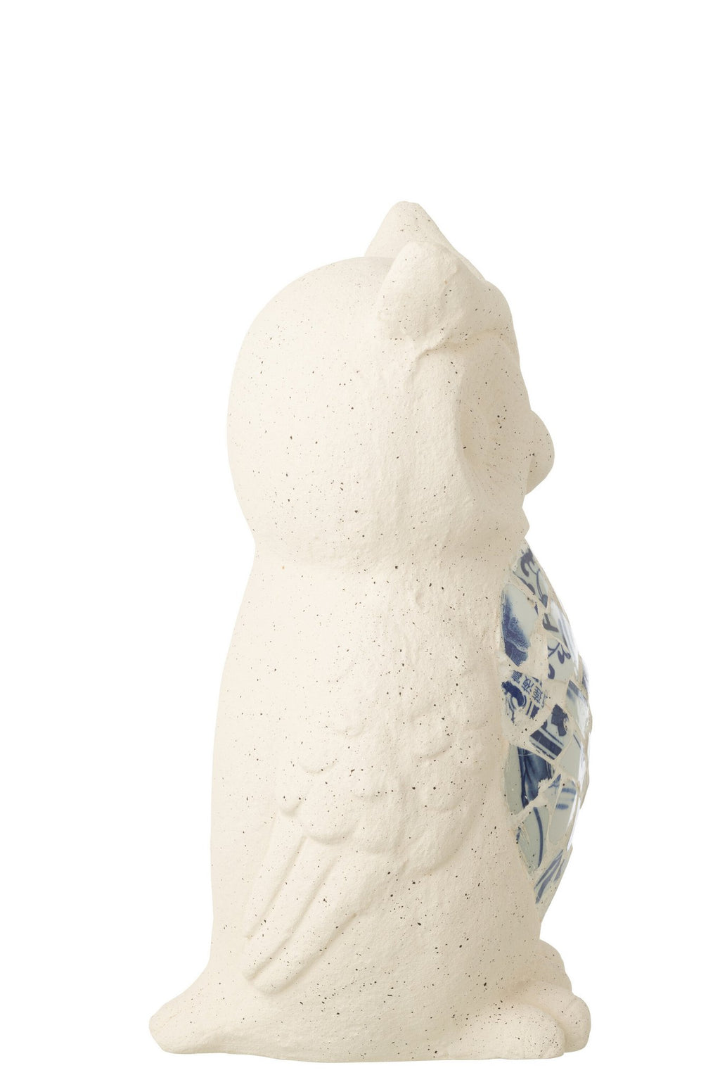J-Line decoratie Uil Mozaïek - polyresin - beige/blauw