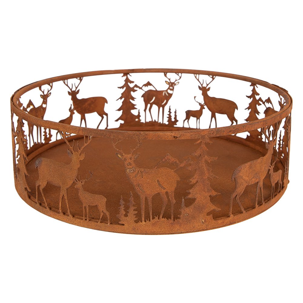 Decoratie schaal Dieren Bruin Metaal