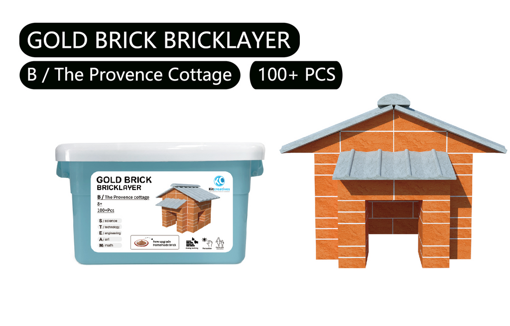 Bouwpakket Steam DIY Cottage Vakantiehuisje- Steen- eerst zelf steentjes maken en daarna bouwen!