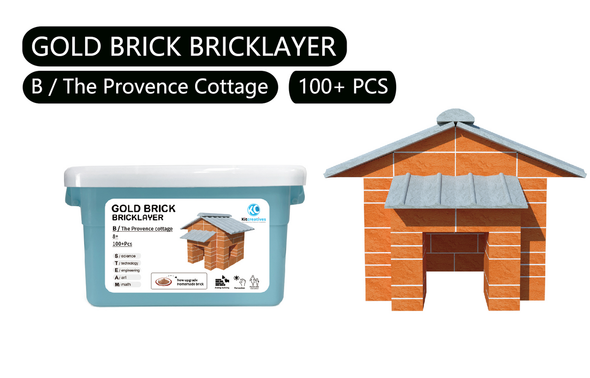 Bouwpakket Steam DIY Cottage Vakantiehuisje- Steen- eerst zelf steentjes maken en daarna bouwen!