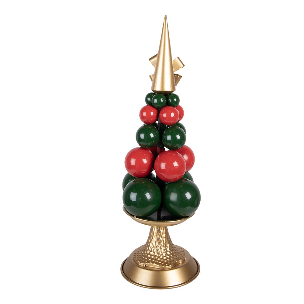 Kerstdecoratie Beeld Ø 20x56 cm Groen Metaal