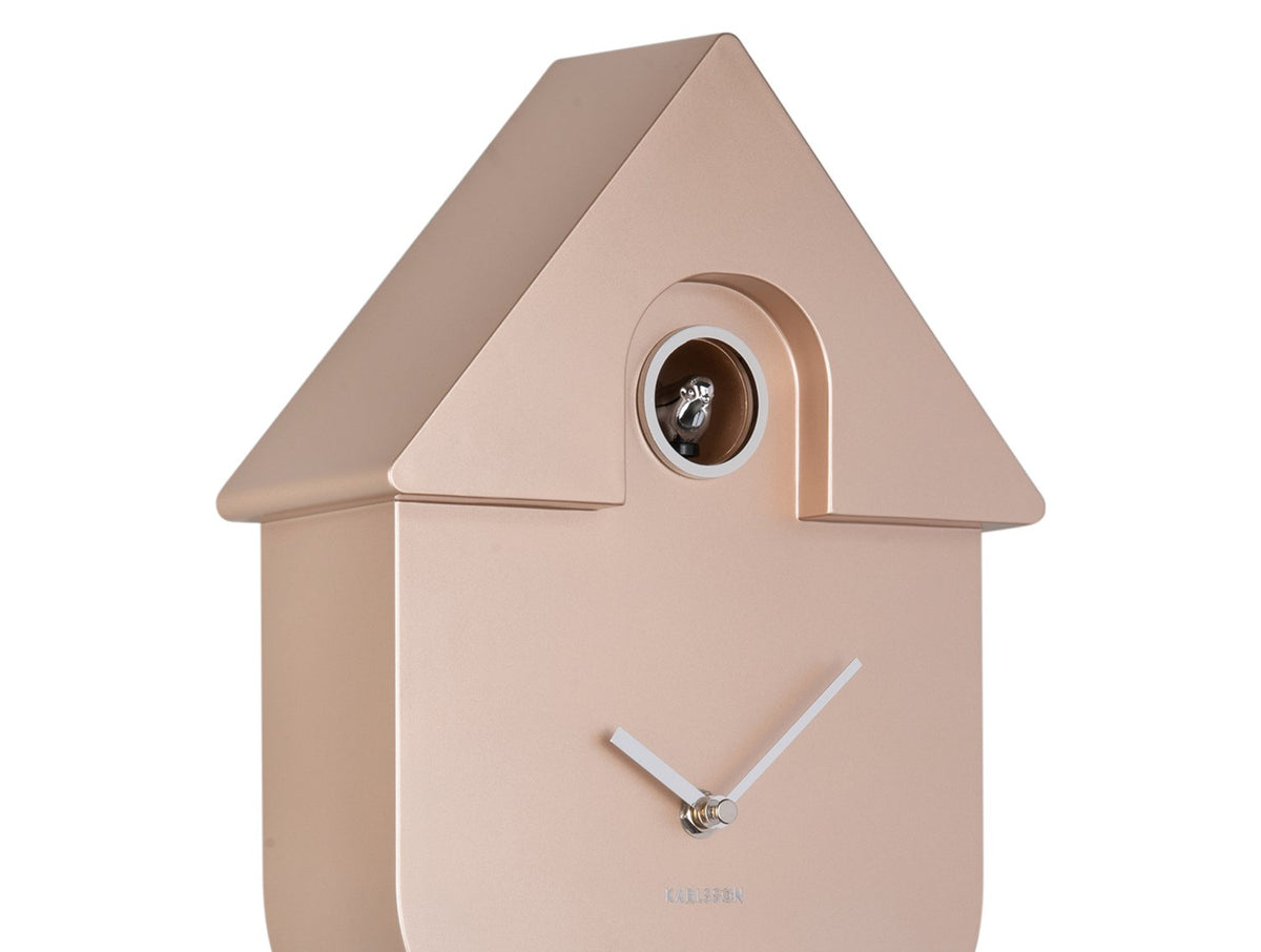 Wandklok Modern Koekoek Metallic