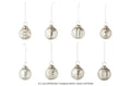 J-Line kerstbal - glas - zilver - doos van 40