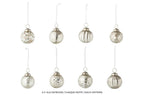 J-Line kerstbal - glas - zilver - doos van 40