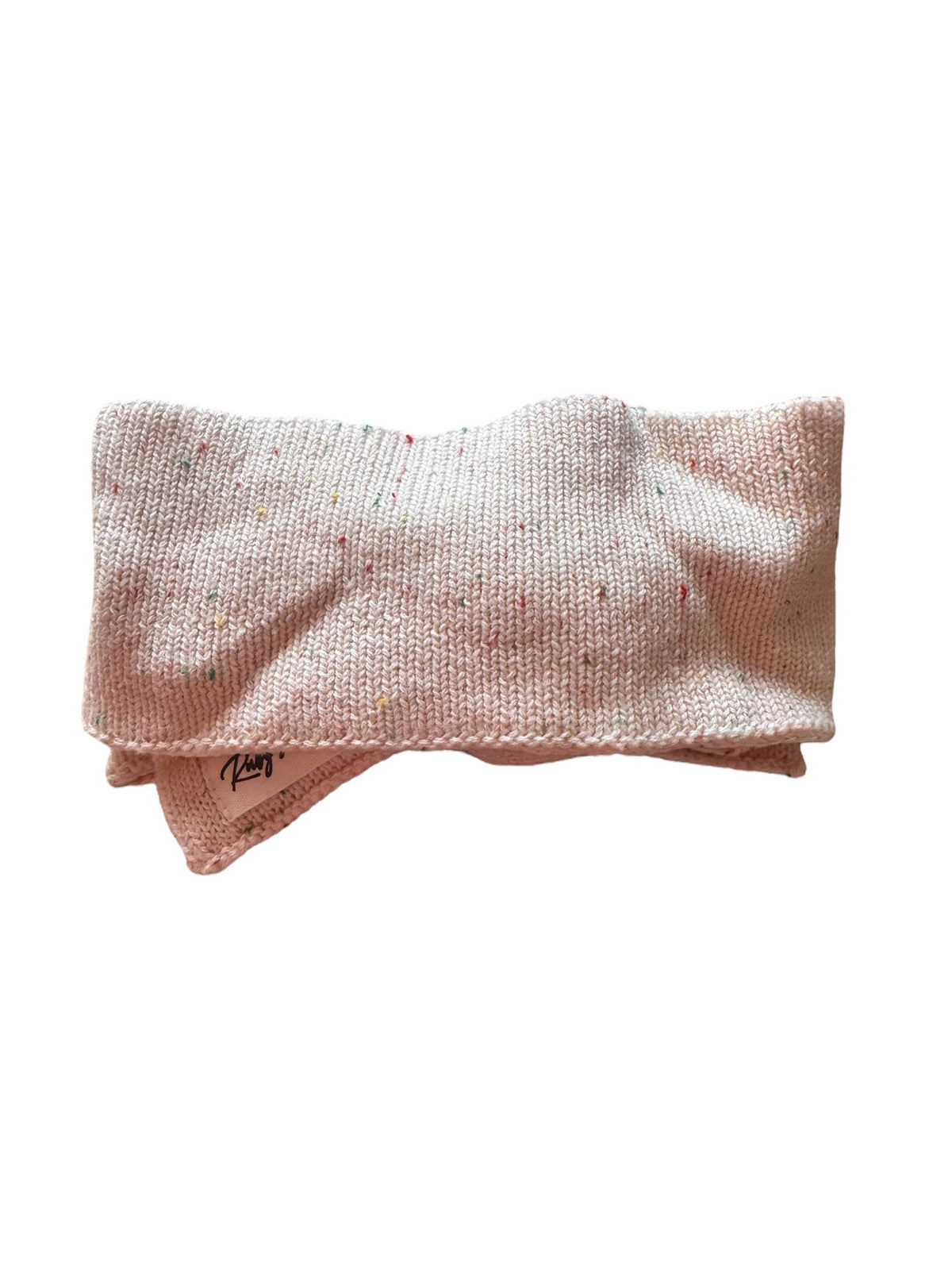 Gebreide babyhaarband – Beige
