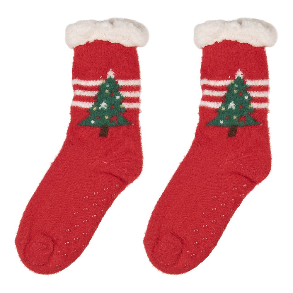 Kerstsokken one size Rood Synthetisch