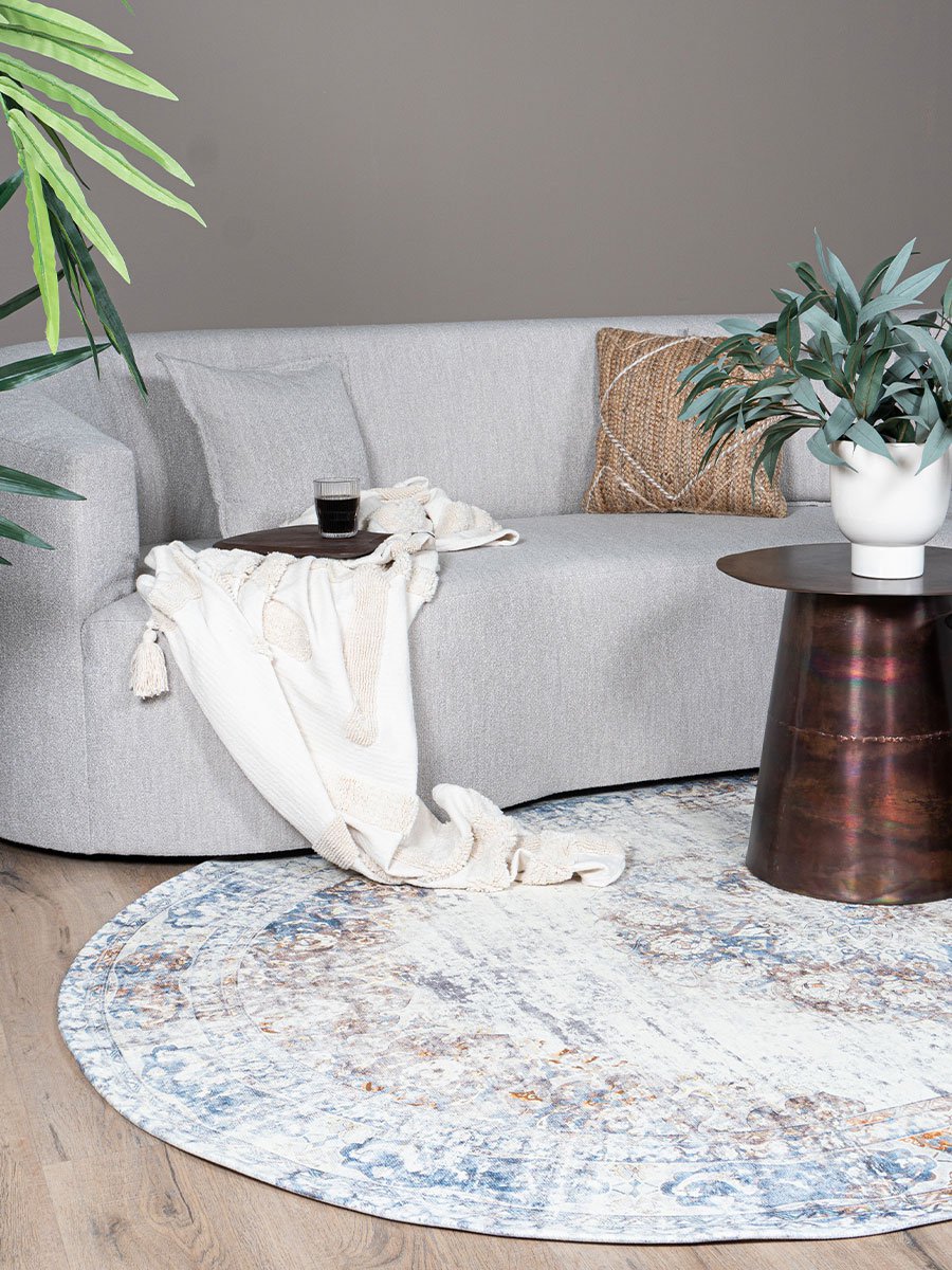 Vloerkleed Viola Taupe - Ovaal 200 x 290 cm