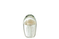 J-Line presse-papier Kwal - glas - wit/goud - small