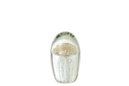J-Line presse-papier Kwal - glas - wit/goud - small