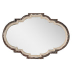 Mirror 63x4x91 cm Bruin Beige Hout Wall Mirror