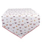 Tafelloper 50x160 cm Beige Roze Katoen Vlinders Tafelkleed