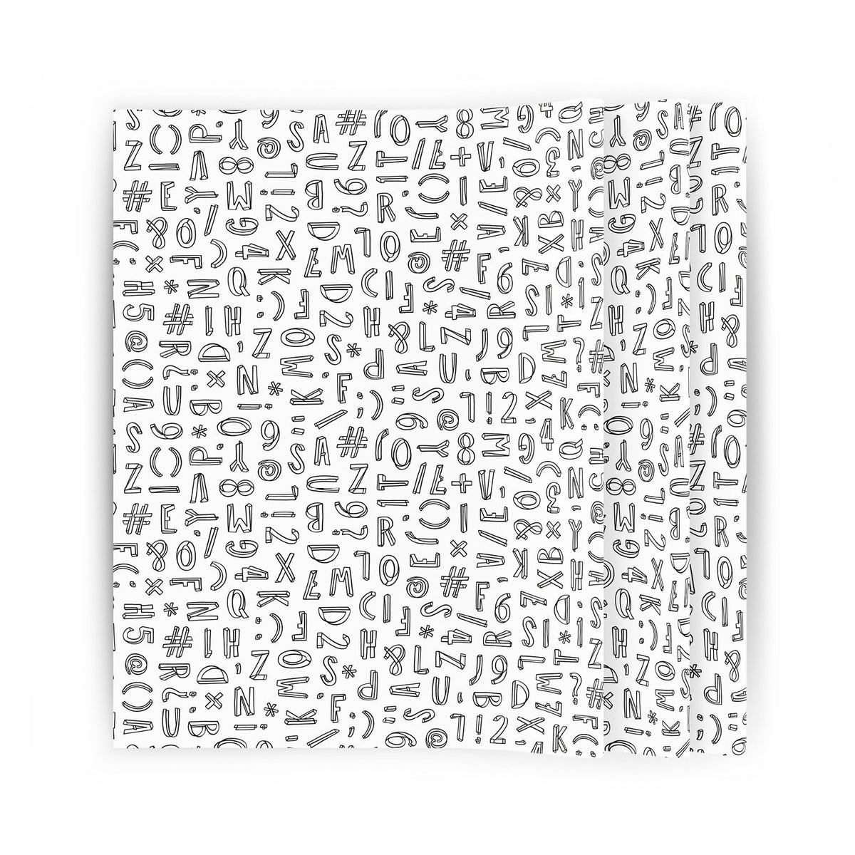 Typo Graphic - Zijdepapier vellen 50x70cm - zwart