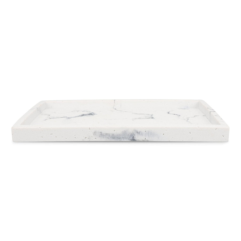 Zeepbakje 27x15,5xH2cm marmer wit Suds