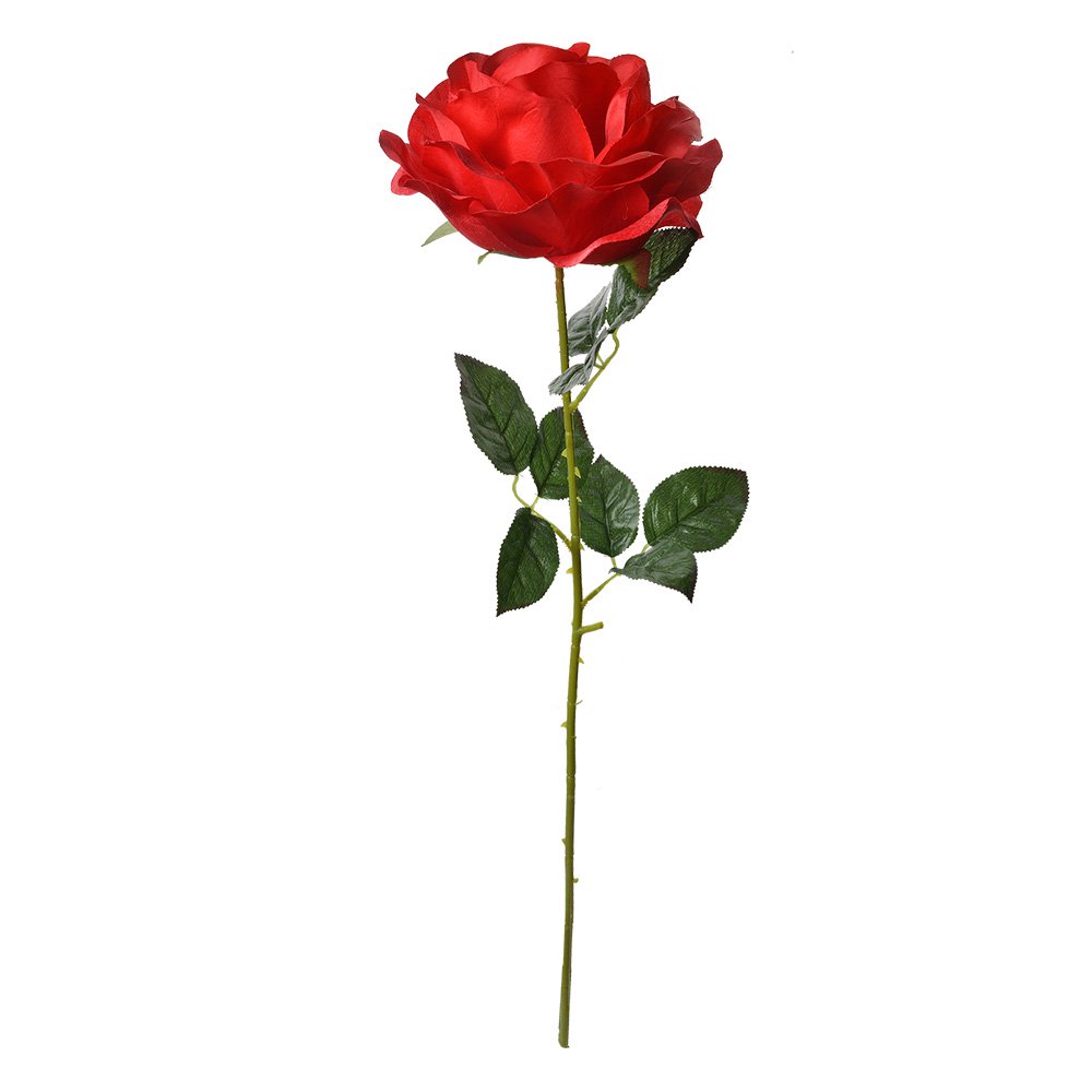 Kunstbloem Roos 75 cm Rood Kunststof
