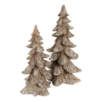 Kerstdecoratie Kerstboom 19x18x36 cm Bruin Kunststof