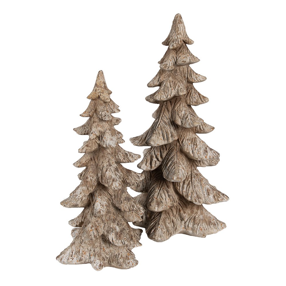 Kerstdecoratie Kerstboom 19x18x36 cm Bruin Kunststof