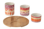 J-Line aperoschaal - keramiek - paars/rood - S