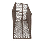 Brievenhouder 33x12x15/17 cm Bruin Metaal Postbakje