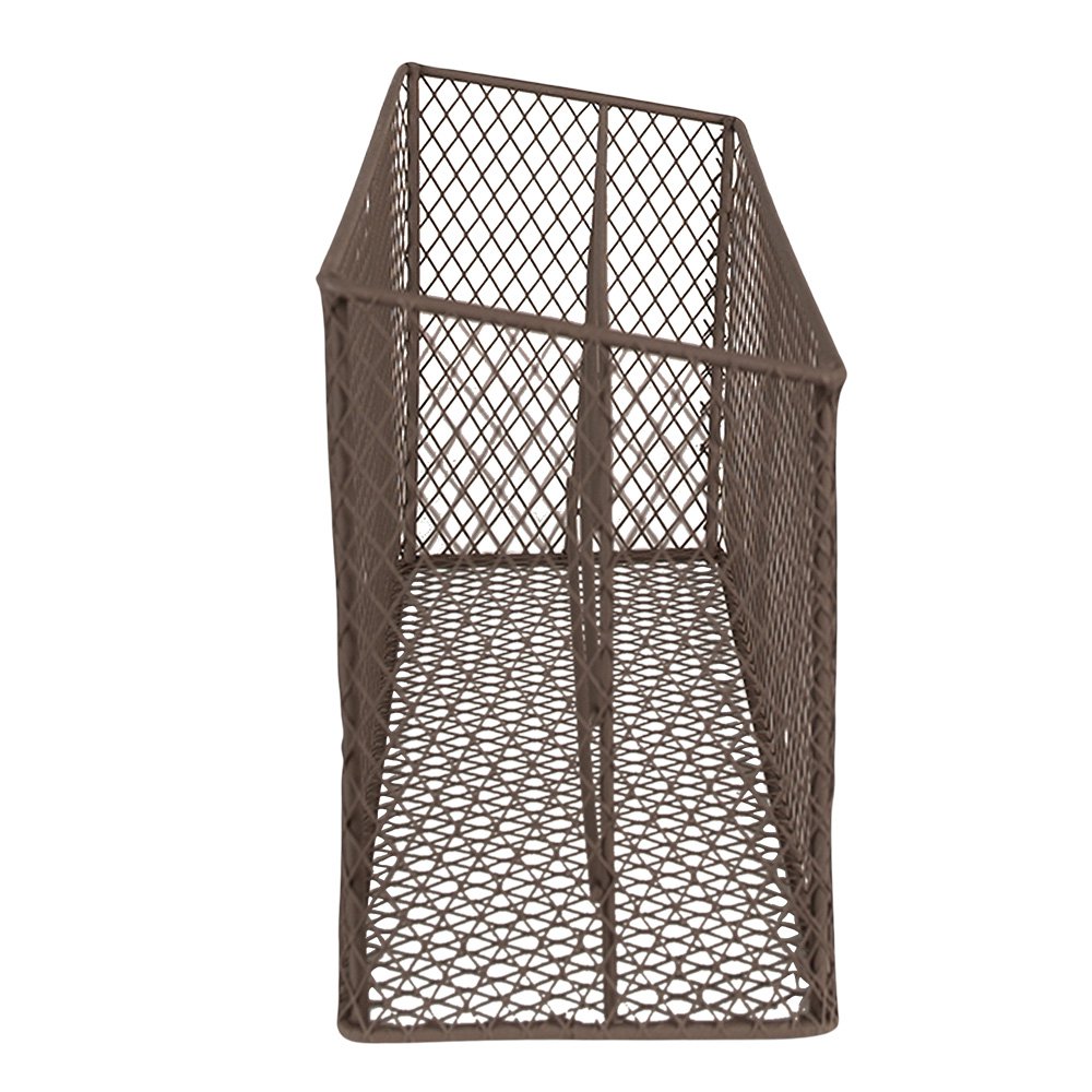 Brievenhouder 33x12x15/17 cm Bruin Metaal Postbakje