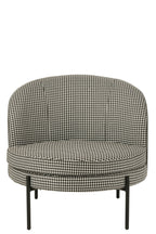 J-Line zetel Pied-De-Poule - ijzer - zwart/wit