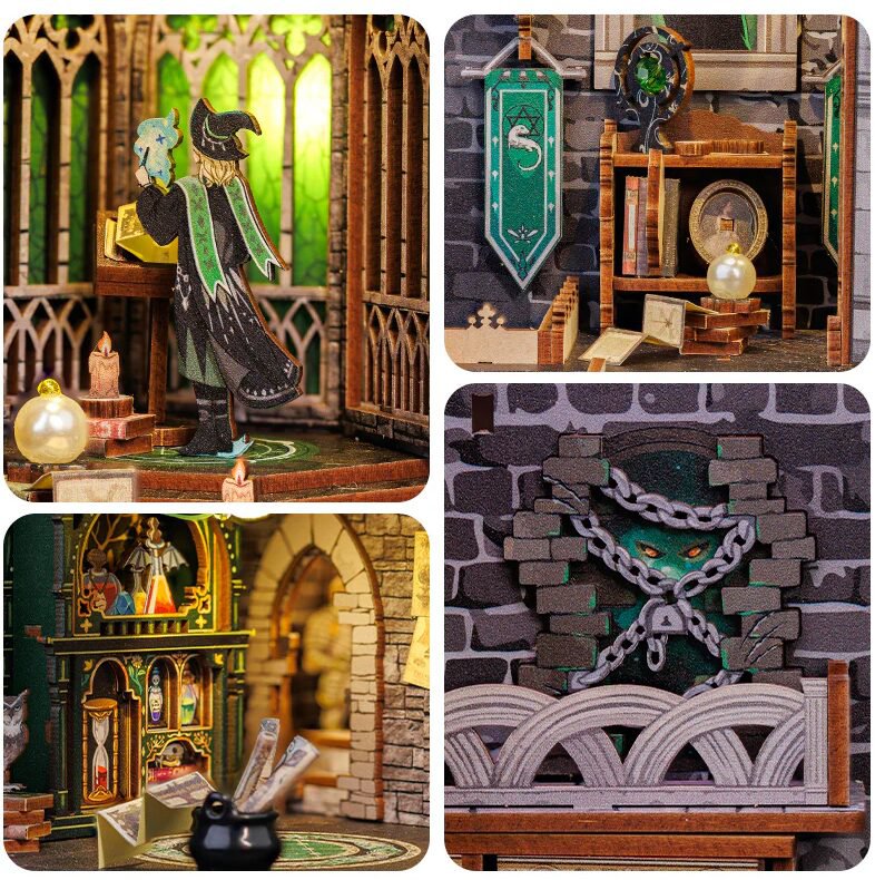 Cutebee, DIY Booknook, Darkness Common Room, RK05B, 18x11x23cm