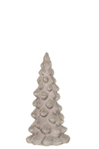 J-Line decoratie Kerstboom Suiker - glas - grijs - small