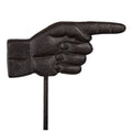 Tuinsteker Hand 18x88 cm Bruin Metaal Tuinprikker
