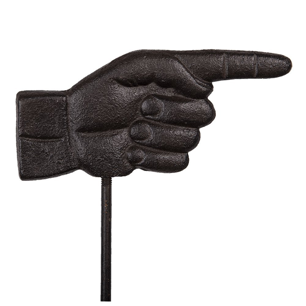 Tuinsteker Hand 18x88 cm Bruin Metaal Tuinprikker
