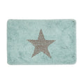 Badmat 58x38x1 cm Blauw Polyester Ster