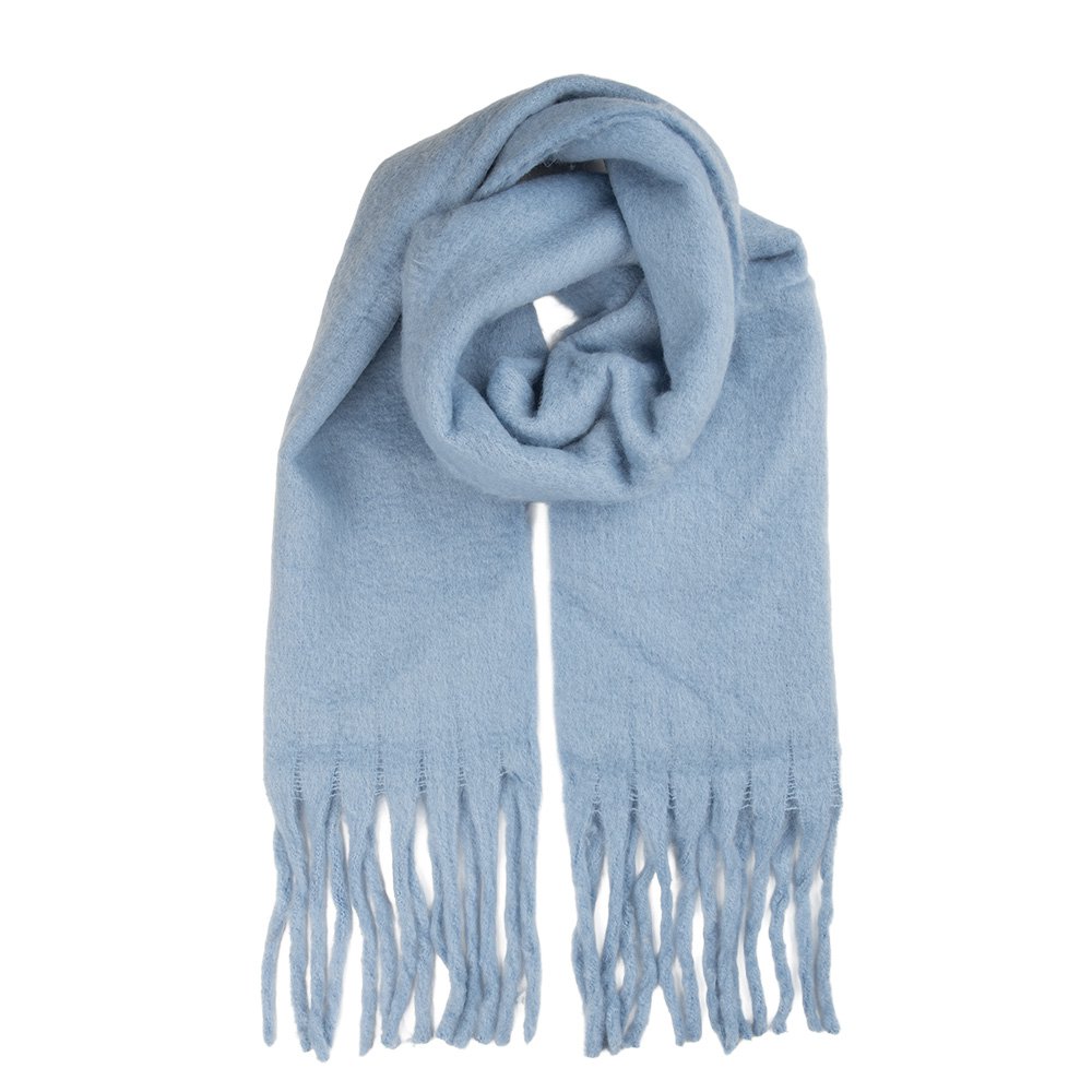 Wintersjaal Dames 40x190 cm Blauw Textiel