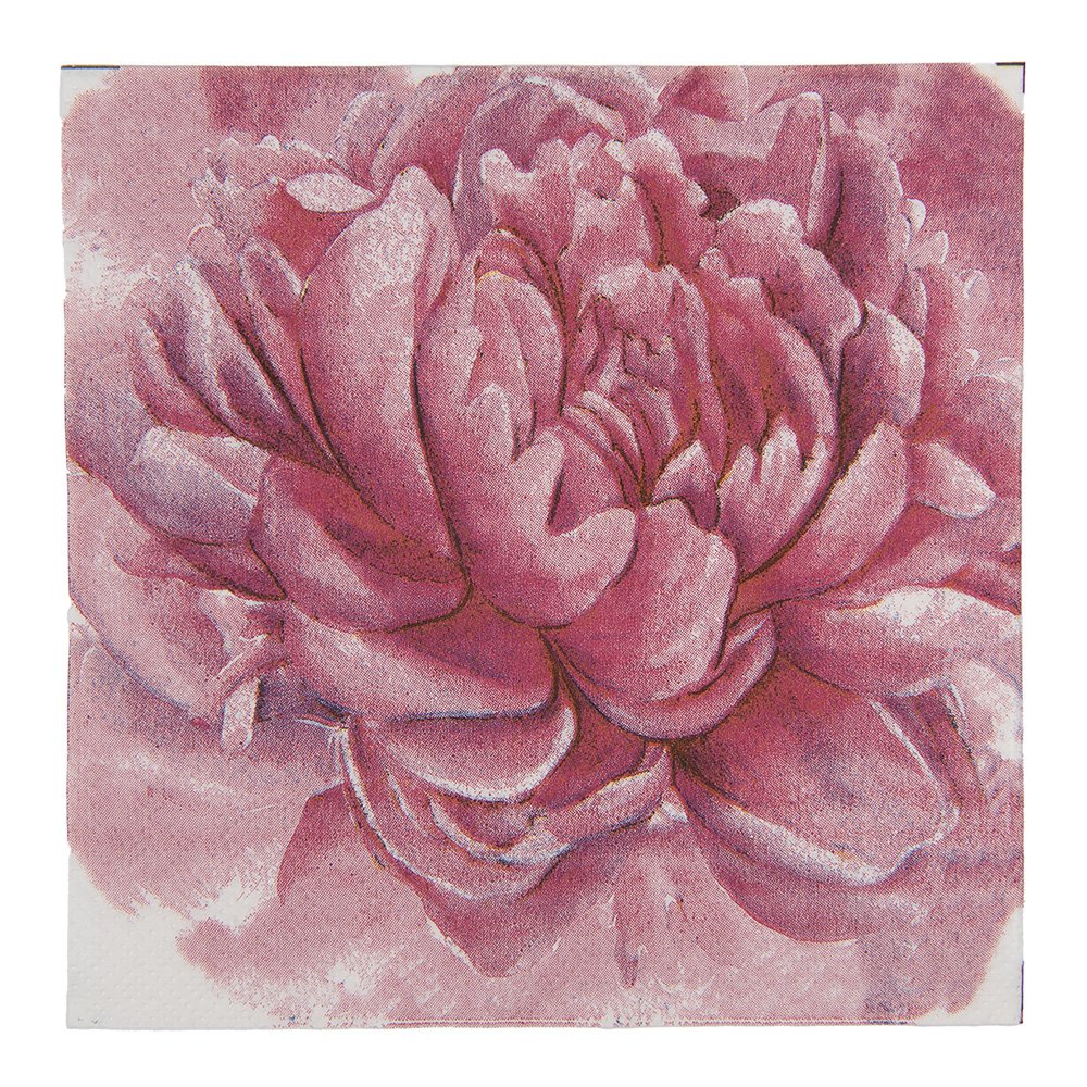 Servetten Papier Set van 20 33x33 cm Roze Papier