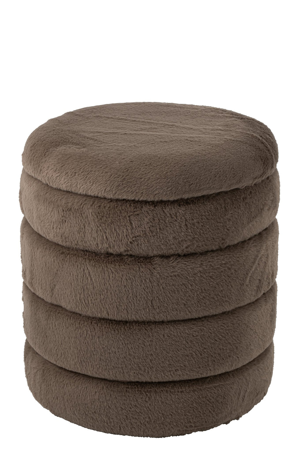 J-Line Poef met deksel - MDF - taupe