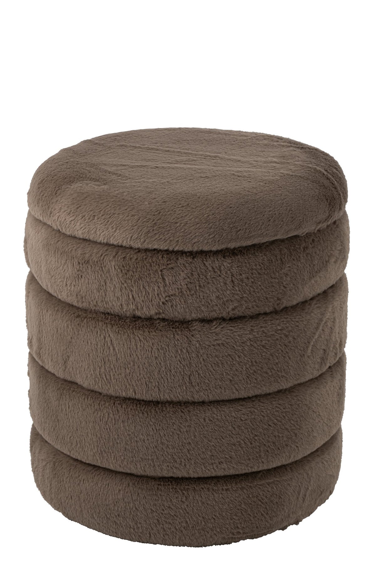 J-Line Poef met deksel - MDF - taupe