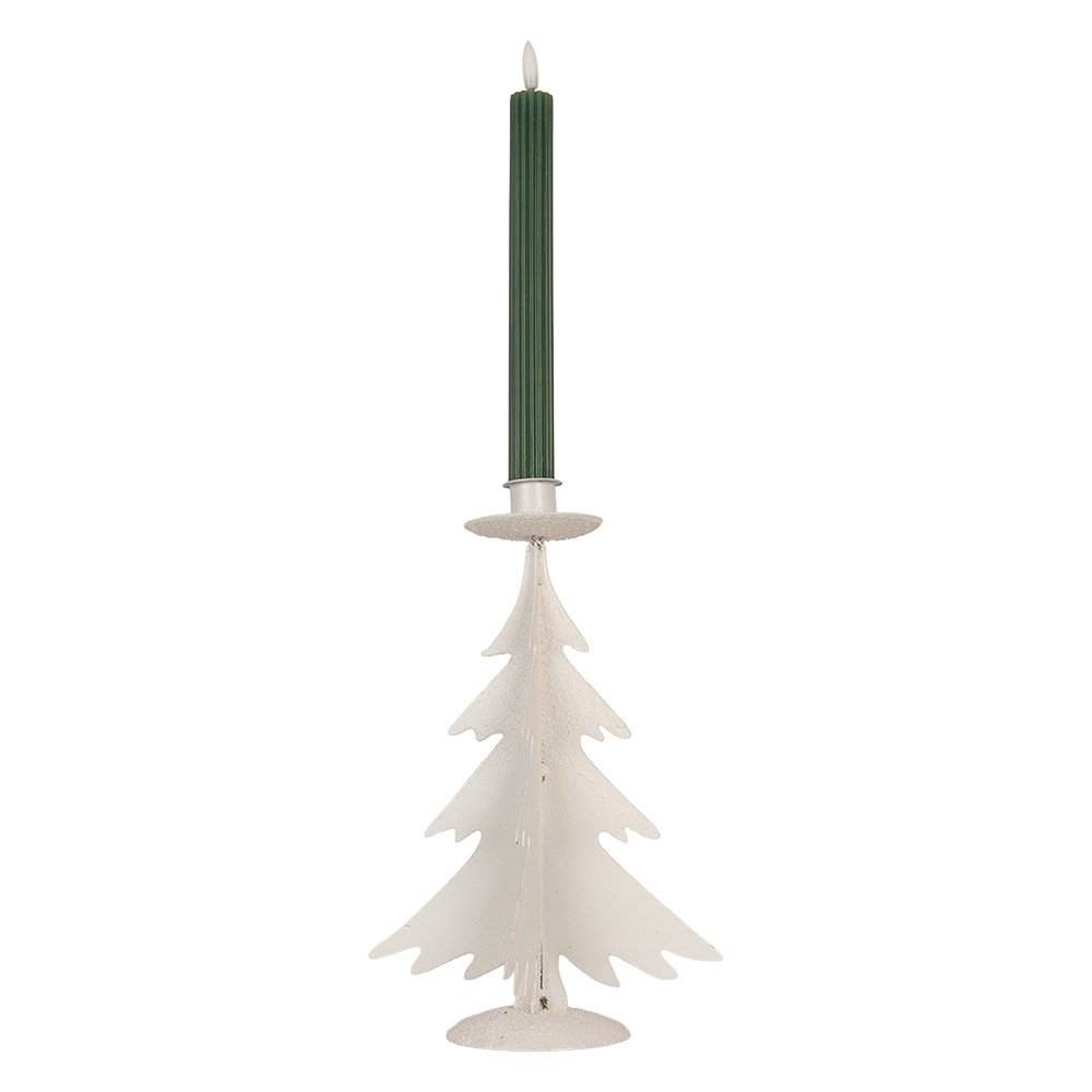 Kandelaar Kerstboom Ø 9x26 cm Grijs Metaal