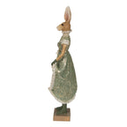 Beeld Konijn 11x8x33 cm Groen Polyresin